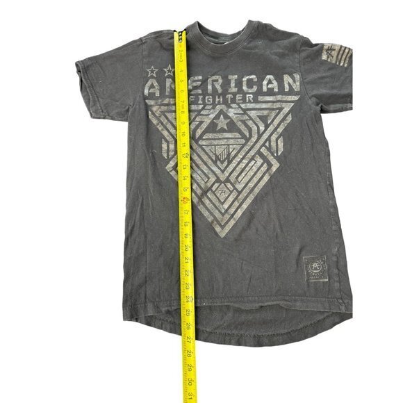American Fighter Shirt Mens Small Black Distressed‎ MMA Gym Workout Casual |L1 - Picture 5 of 6
